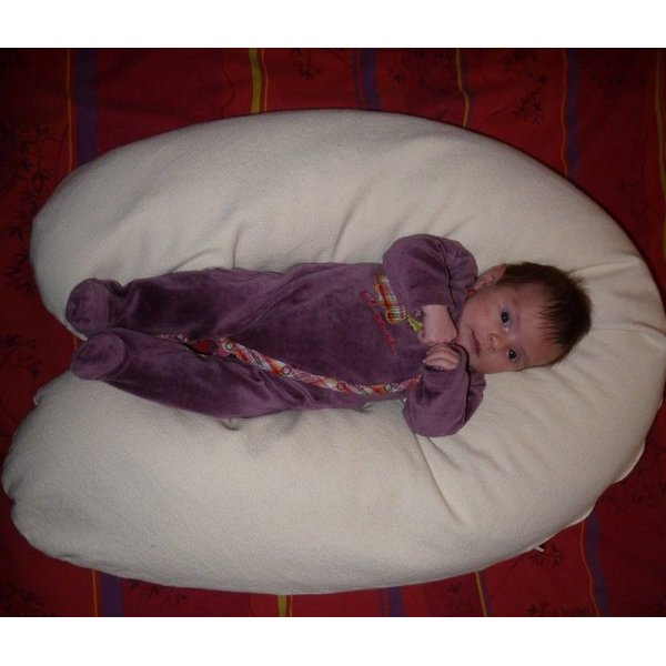 Coussin de maternit&eacute; et d'allaitement &eacute;cologique bio et v&eacute;g&eacute;tal