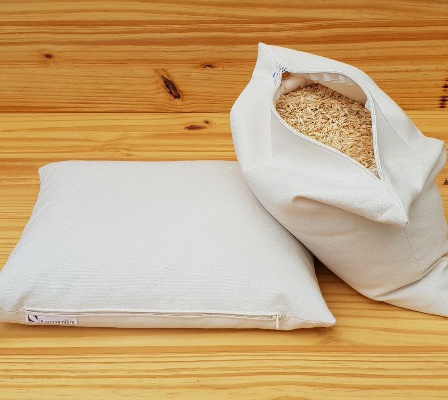 Traversin v&eacute;g&eacute;tal bio ergonomique en 2 tailles