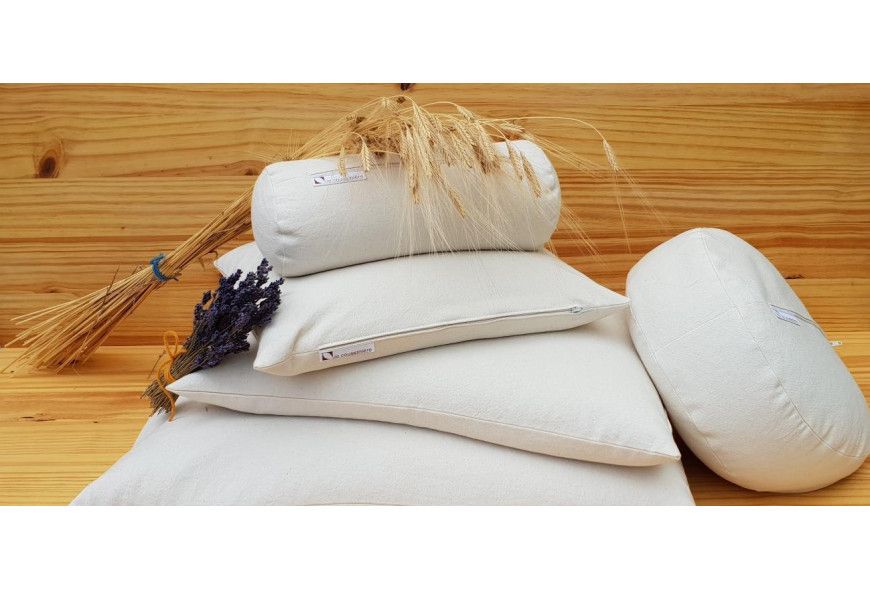 Taie d'oreiller en coton bio &eacute;cru, popeline ou flanelle au choix 