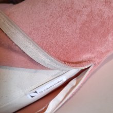 Taie rose pour coussin de maternit&eacute; en coton bio 